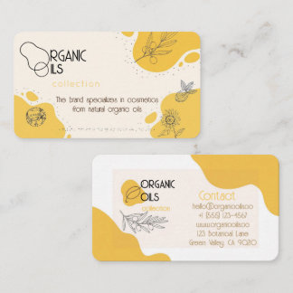 Minimalistische Organic Oils Collection Zakelijke  Visitekaartje
