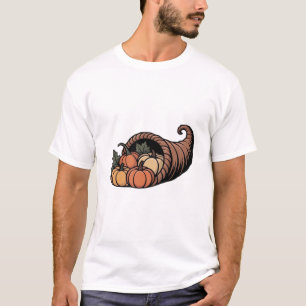 Minimalistische Overvloed Thanksgiving Design Klas T-shirt