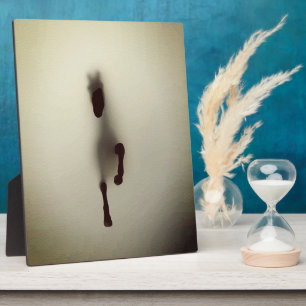 Minimalistische paard abstract paard oprijzend uit fotoplaat