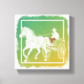 Minimalistische paard- en karlijn kunst | Surreal Canvas Afdruk (Voorkant)