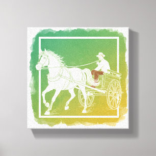 Minimalistische paard- en karlijn kunst Surreal Canvas Afdruk