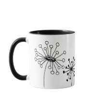 Minimalistische Paardenbloem Mok - Cute Botanische