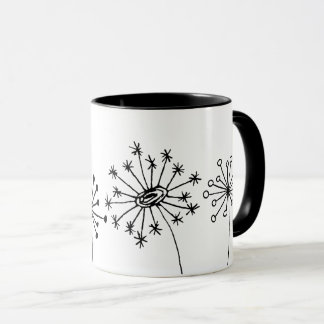 Minimalistische Paardenbloem Mok - Cute Botanische