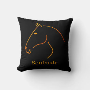 Minimalistische paardenlijn kunst - "Soulmate" Per Kussen
