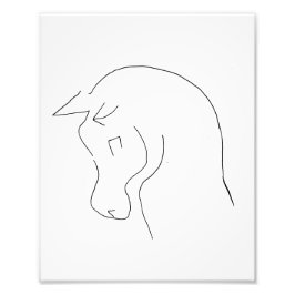 Minimalistische paardenprint foto afdruk