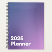 Minimalistische Paarse Gradiënt 2025 Planner (Voorkant)