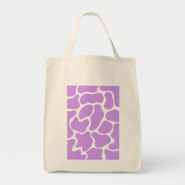 Minimalistische Paarse Koe print Tote Bag