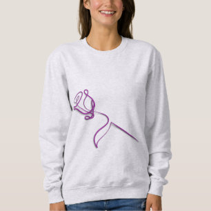 Minimalistische paarse roos sweatshirt