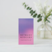 Minimalistische Paarse roze blend Visitekaartje (Staand voorkant)