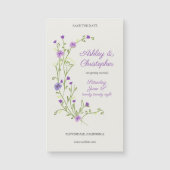 Minimalistische Paarse Wildflower Bewaar de datumm (Voorkant)