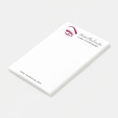 Minimalistische Paarse Wimper Extensie Make-up Art Post-it® Notes (Schuin)