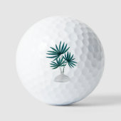 Minimalistische palmbladeren in gestreepte vaas -  golfballen (Voorkant)