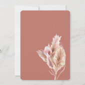 Minimalistische Pampas Grass Rustiek Boho Mauve Ro Kaart (Achterkant)