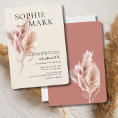 Minimalistische Pampas Grass Rustiek Boho Mauve Ro Kaart