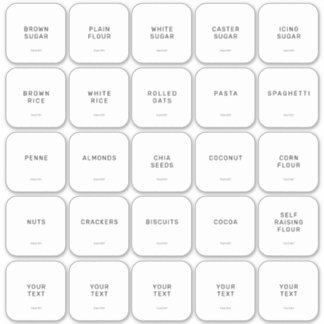 Minimalistische Pantry 25 Pack Set Sticker