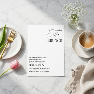 Minimalistische Pasen brunch Kaart