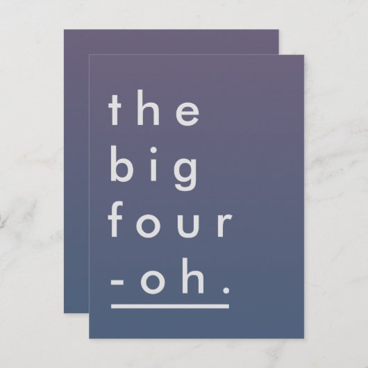 Minimalistische pasteelmolen Modern de grote vier- Uitnodiging Briefkaart (Voorkant / Achterkant)