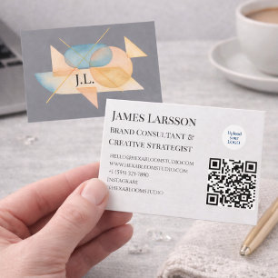 Minimalistische Pastel Geometrische Creatieve Prof Visitekaartje