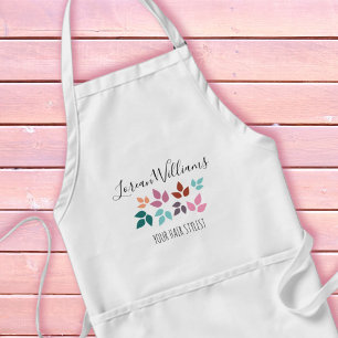 Minimalistische Pastel Kleur Bloemen Kapsalon Boho Standaard Schort