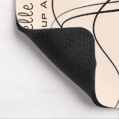 Minimalistische Pastel Perzik Elegante Vrouwelijke Muismat (Hoek)