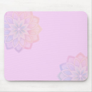 Minimalistische Pastel Regenboog Bloemig Muismat