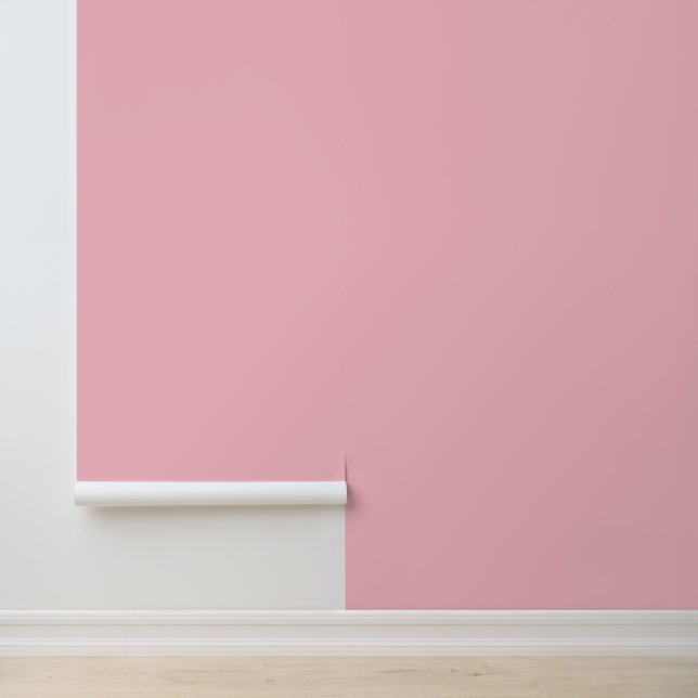 Minimalistische pastel roze effen effen girly vrou behang (Applicatie)