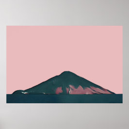 Minimalistische pastel roze stromboli poster