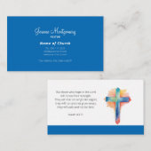 Minimalistische pastorkaart visitekaartje (Voorkant / Achterkant)
