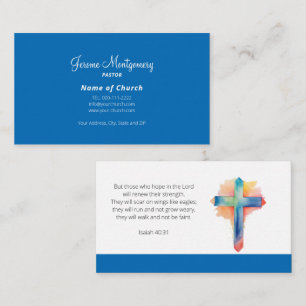 Minimalistische pastorkaart visitekaartje