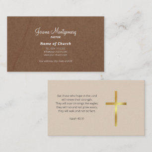 Minimalistische Pastors Zakelijke Kaart Visitekaartje