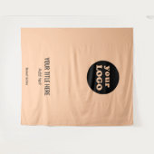 Minimalistische Peach Custom Business Logo Wandkleed (Voorkant (horizontaal))