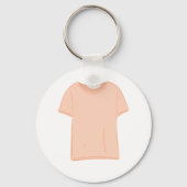 Minimalistische Peach T-shirt illustratie Sleutelhanger (Voorkant)