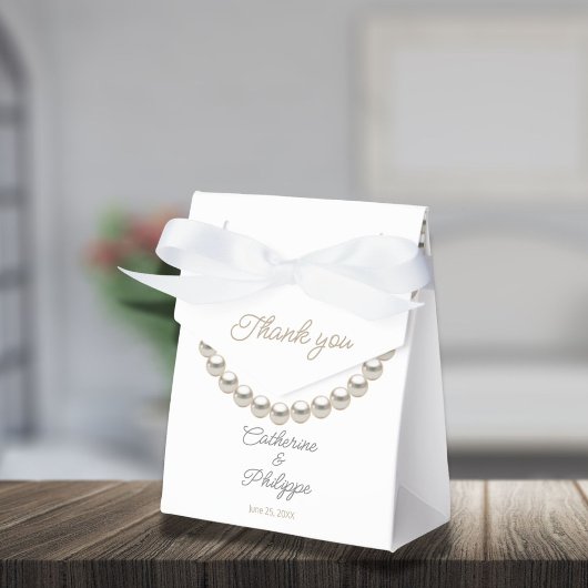 Minimalistische Pearl Wedding Favoriete Boxen Bedankdoosjes