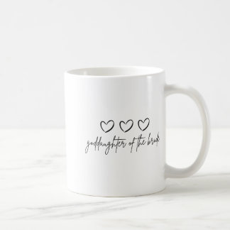 Minimalistische peetdochter van de bruid bijpassen koffiemok