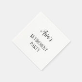 Minimalistische pensionering party servetten (Hoek)