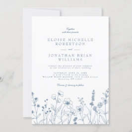 Minimalistische Periwinkle Wildflower Details Huwe Kaart