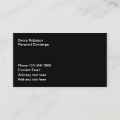 Minimalistische persoonlijke conciërgeassistent visitekaartje (Achterkant)