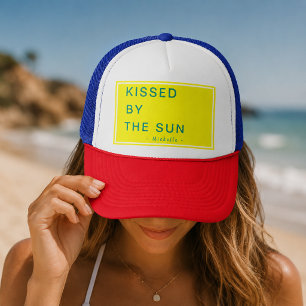 Minimalistische Persoonlijke Door de Zon Gekust Trucker Pet