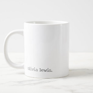 Minimalistische Persoonlijke Naam in Schrijfmachin Extra Grote Beker