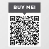 Minimalistische persoonlijke QR-code voor speciale Raamsticker (Vel)