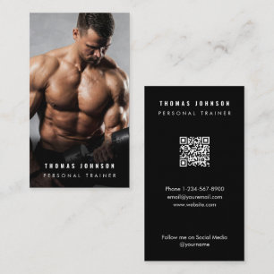 Minimalistische persoonlijke trainer Fitness Atlee Visitekaartje