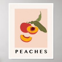 Minimalistische Perziken Fruit Perzik Keuken Kunst