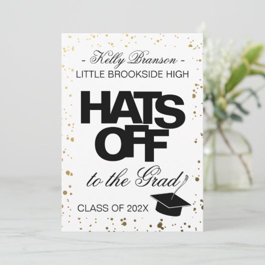 Minimalistische Petten voor de aankondiging van he (Staand voorkant)