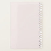Minimalistische  Piano Blush Pink Planner (Achterkant)