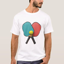 Minimalistische Pickleball Paddles Gele Bal