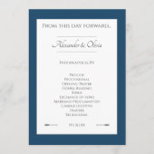 Minimalistische pijlen bruiloft | Marseille Blue Programma (Voorkant)