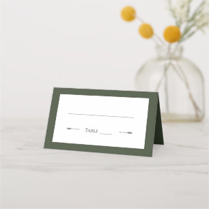 Minimalistische pijlen bruiloft Olijfgroen