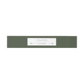 Minimalistische pijlen bruiloft | Olijfgroen Uitnodigingen Wikkel (Vlak)