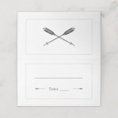 Minimalistische pijlen bruiloft | Wit (Buitenkant ongevouwen)