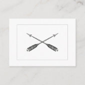 Minimalistische pijlen bruiloft | Wit Informatiekaartje (Achterkant)